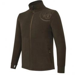 Gilet polaire BERETTA hp logo w full zip marron