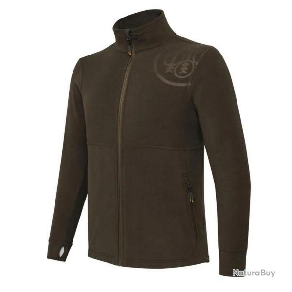 Gilet polaire BERETTA hp logo w full zip marron