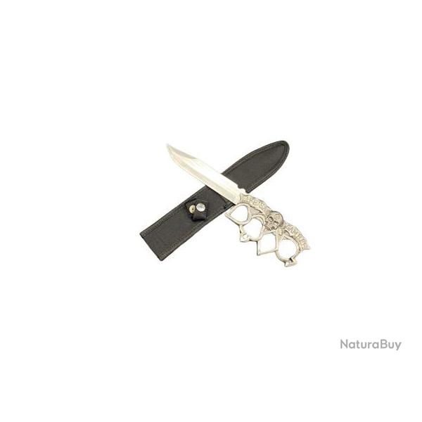 Couteau poing amricain - Symbole carte a jouer (lame non aiguise)