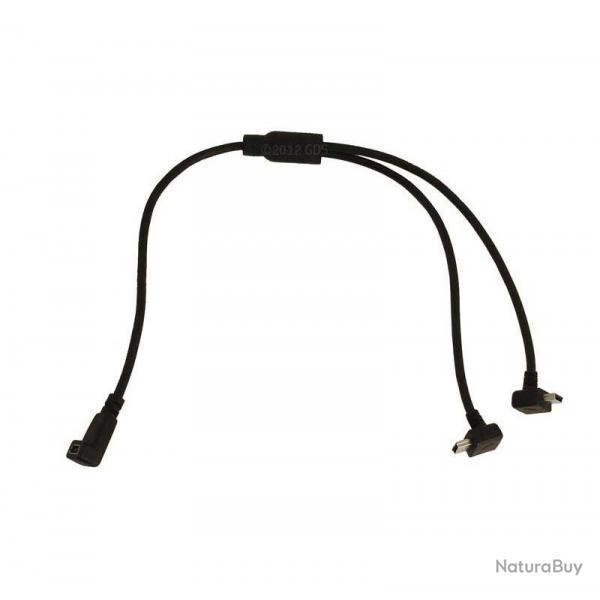 CABLE ADAPTATEUR DOUBLE pour GARMIN T5/TT15