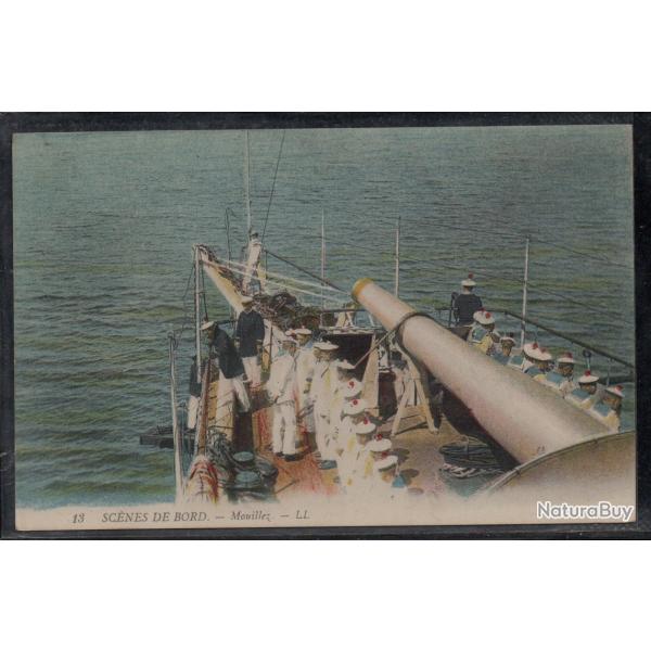 CPA - Marine Militaire -SCNES DE BORD  - Mouillez  N3852