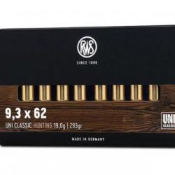 20 balles RWS UNI CLASSIC calibre 9,3X62