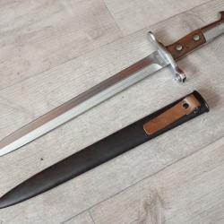 Baïonnette Suisse Modèle 1918 sans matricule, à attribuer à votre mousqueton modèle K 11 ou K31