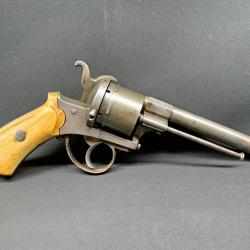 ANCIEN BEAU PISTOLET A BROCHE LEFAUCHEUX 11 MM, XIX° SIECLE, CANON RAYE MARQUE ELG