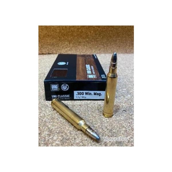 20 balles RWS UNI CLASSIC Calibre 300 Win Mag