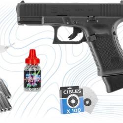 Pack Bronze Pistolet Glock 19 Gen 5 MOS CO2 4.5mm BBs Umarex