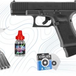 Pack Bronze Pistolet Glock 19 Gen 5 MOS CO2 4.5mm BBs Umarex