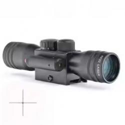 Lunette de Visée Optics 4x32 Viseur Laser Intégré Pupille de Sortie Longue Base 20 mm