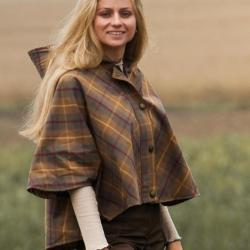 VERCORS - Cape courte T.2XL-3XL Tartan Huilé