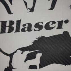 Autocollants Blaser + chasse aux sanglier carbone décoration voiture coffre fort ou autres zz
