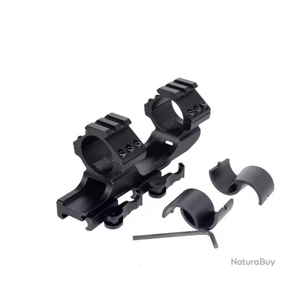 Anneau de montage de lunette de vise  dgagement rapide Dul25.4 mm, 30mm, 20mm, Picatinny, 1 "
