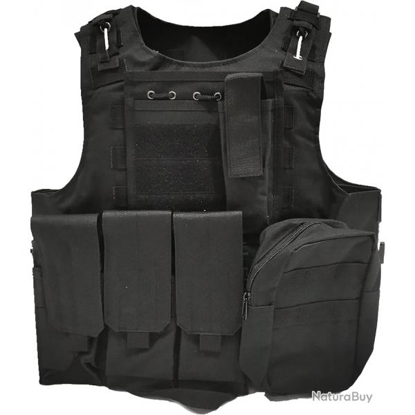 Gilet tactique militaire extrieur, gilet de jeu sur le terrain, quipement de protection de paintba