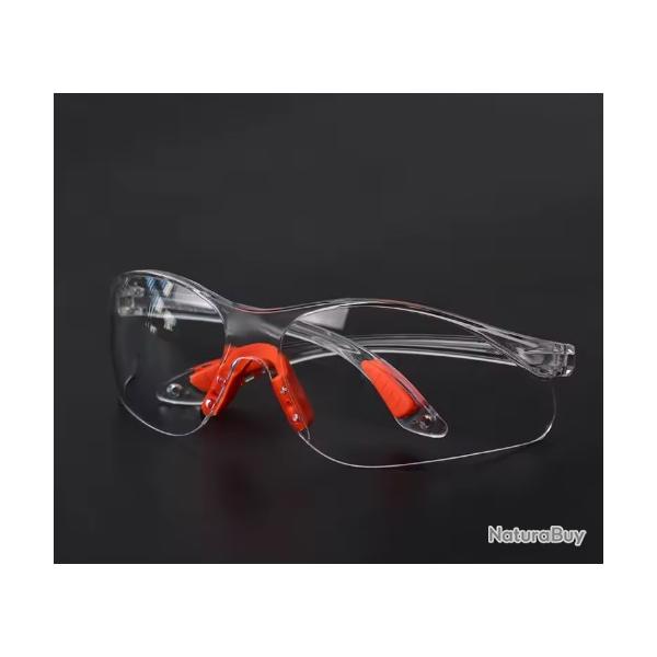 Lot 12 Lunettes de Scurit Transparents & Pont-de-Nez Caoutchouc Tenue Scurise PPE