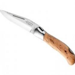 Couteau Laguiole chasse G. DAVID Grande nature lame acier 12C27 à cran, manche 12 cm genévrier
