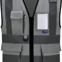 Plusieurs Couleurs 7 Poches de Classe 2" Gilet de sécurité Haute visibilité Devant avec des Bandes