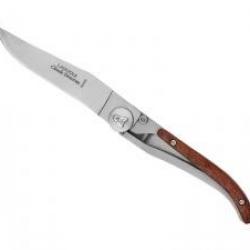 Couteau Laguiole LINER LOCK lame acier X50CrMoV15 à cran intérieur manche habillage vallernia