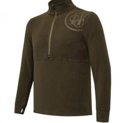 Gilet polaire BERETTA hp logo w half zip green moss