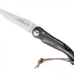 Couteau Laguiole BAROUDEUR 2 pièces lame acier X50CrMoV15 à cran intérieur manche pointe corne