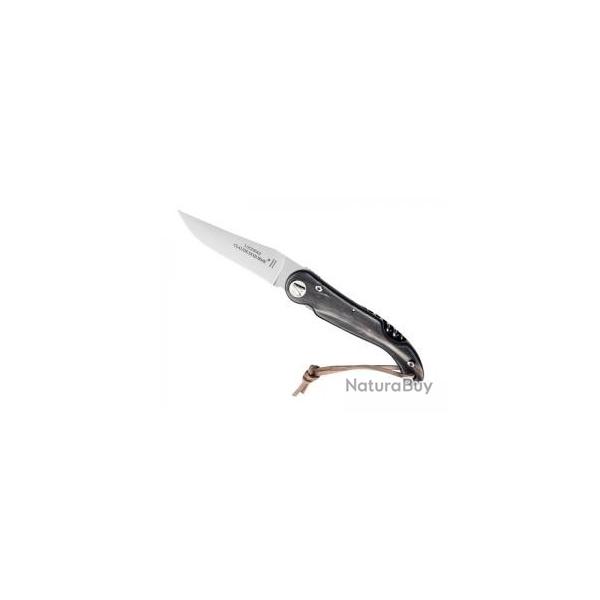 Couteau Laguiole BAROUDEUR 2 pices lame acier X50CrMoV15  cran intrieur manche pointe corne