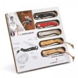 Lot 5 couteaux Laguiole BAROUDEUR +présentoir offert