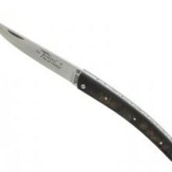 Couteau Le Thiers® par Le Fidèle, lame acier 12C27 manche corne buffle brute