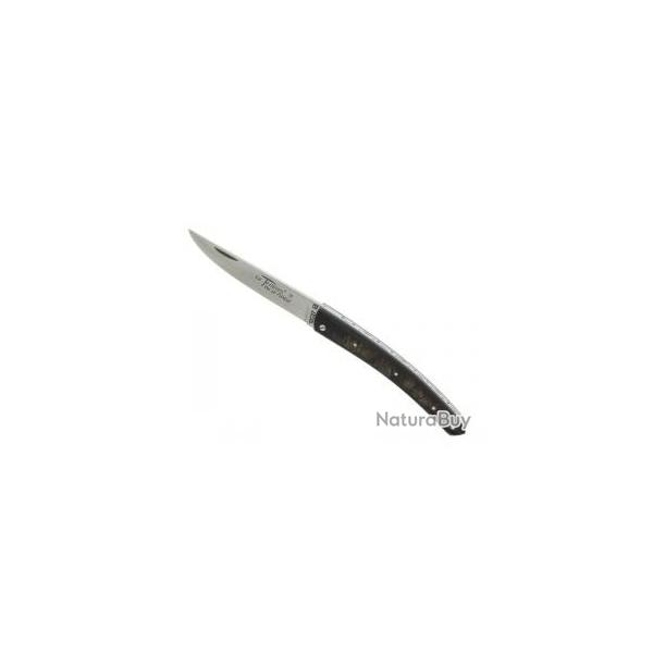 Couteau Le Thiers par Le Fidle, lame acier 12C27 manche corne buffle brute