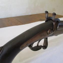 Magnifique Fusil Juxtaposé cal 20 à broches artisanal