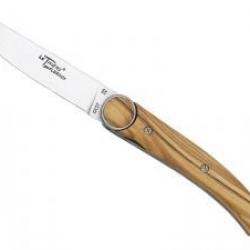 Couteau Le Thiers® par Florinox  lame acier 12C27 à cran intérieur manche 12cm olivier