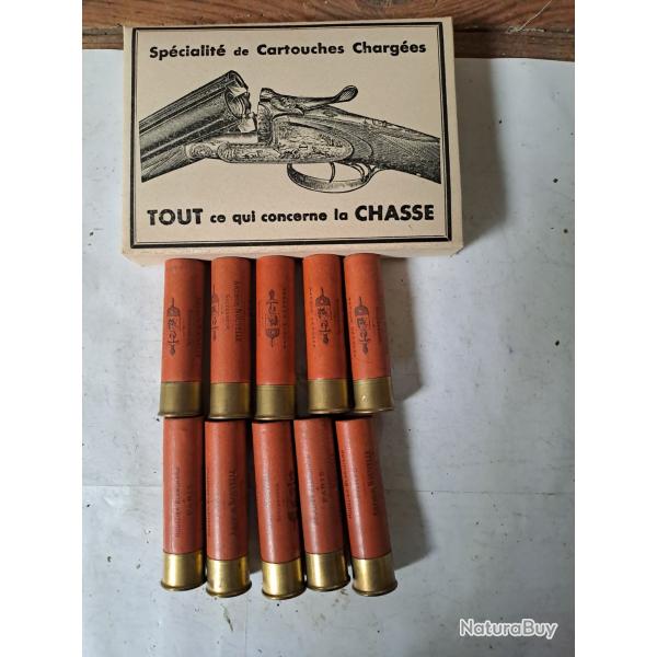 Bote  de10 belles cartouches anciennes cal 28 douilles cartons