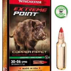 1 Boite de Balles Winchester 30-06 Extreme Point Copper Impact 180gr