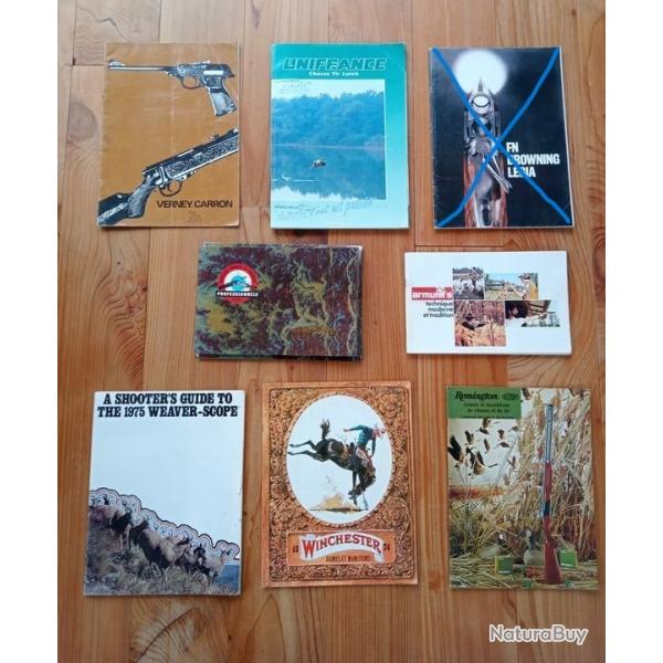 Catalogues anciens armes de chasse annes 1970-1980 remington, winchester, weather ...