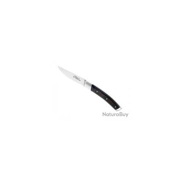 Couteau Le Thiers NATURE lame mate  cran acier 14C28N manche corne de buffle brute +pochette