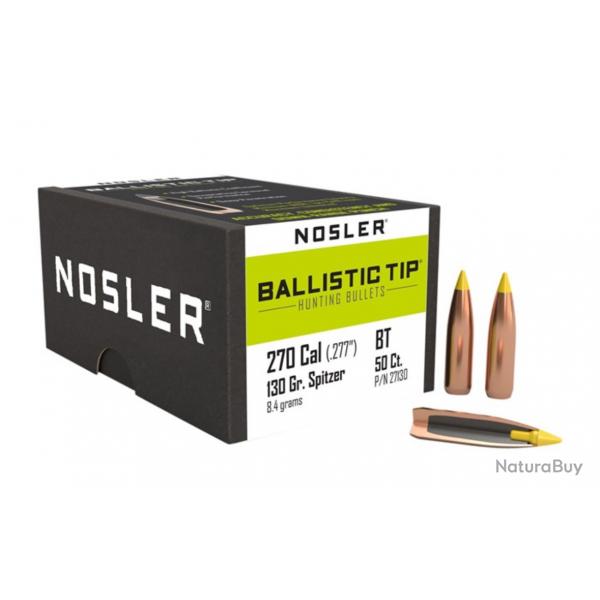 Ogive nosler BST 130 grains, 270Balistic tip