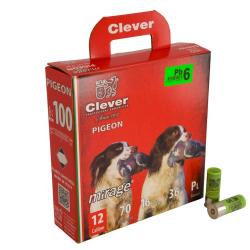 CARTOUCHES CLEVER  T3 PIGEON PACK DE 100 12/70 36G BOURRE JUPE