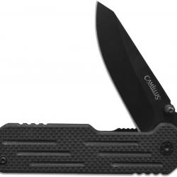Couteau Camillus CHO Lame Drop Point Acier 420 Traité Titane Manche GFN & Acier Frame Lock CM19395 -