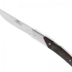 Couteau Le Thiers® ADVANCE lame mate à cran acier RWL34 manche fibre de carbone +pochette