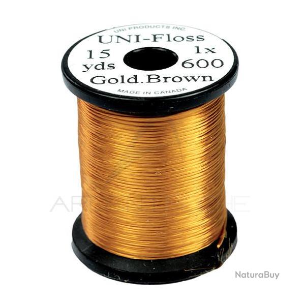 Fils de montage Polyfloss UNI-floss marron or
