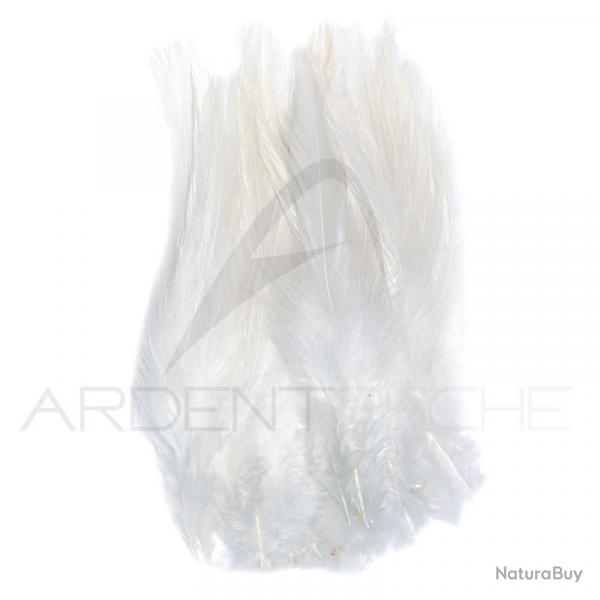 Grand hackle de coq blanc
