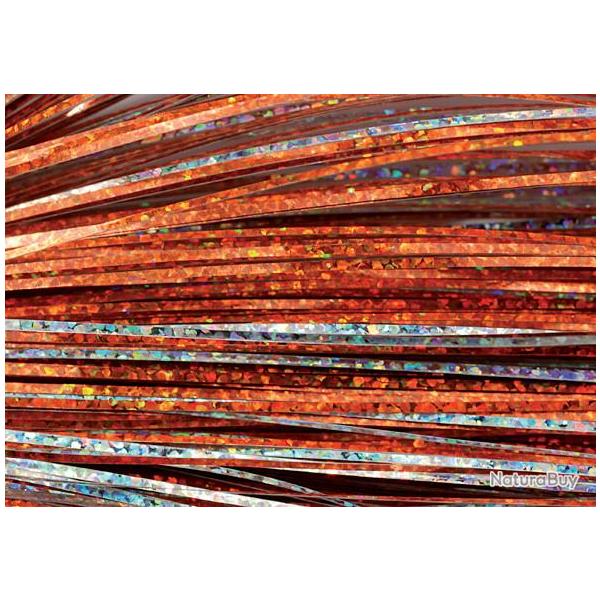 Flashabou holographique 3D argent et orange
