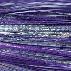 Flashabou holographique 3D argent et violet