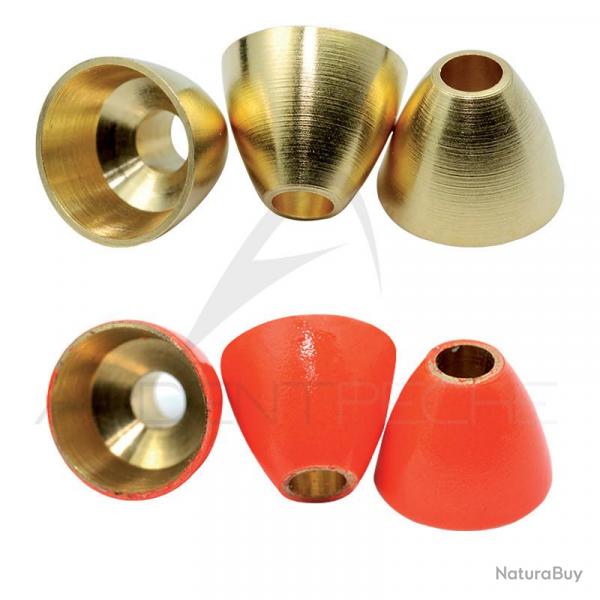 Cones laiton orange fluo Orange fluo 4 mm