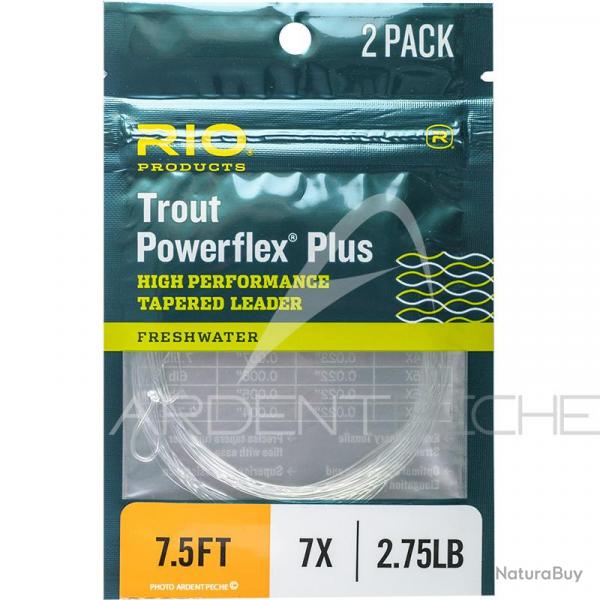 Bas de ligne RIO Powerflex Plus 75 (2,30m) 2X