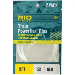 Bas de ligne RIO Powerflex Plus (Pack de 2) 9´ (2,70m) 5X