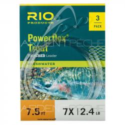 Bas de ligne RIO Powerflex (Pack de 3) 7´5 (2,30m) 3X
