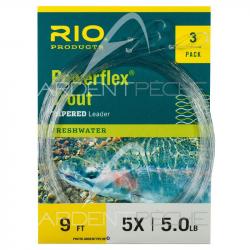 Bas de ligne RIO Powerflex (Pack de 3) 9´ (2,70m) 3X