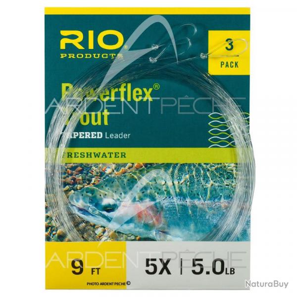 Bas de ligne RIO Powerflex (Pack de 3) 9 (2,70m) 7X