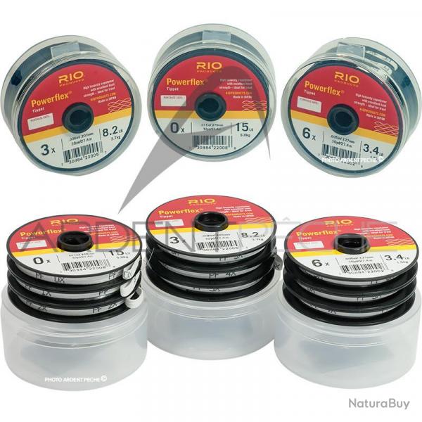 Fils nylon RIO Powerflex (Pack 3 bobines) 4X-5X-6X
