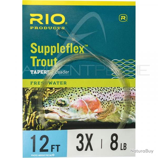 Bas de ligne RIO Suppleflex Trout 3.60m (12) 3X