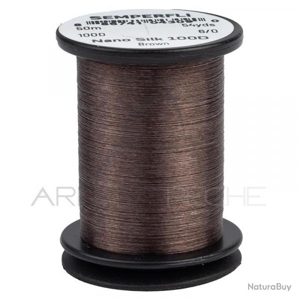 Fils de montage Semperfli Nano Silk Predator 6/0 marron