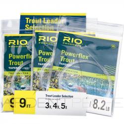 Bas de ligne RIO Powerflex assortis 9´ (Pack de 3) 4X/5X/6X